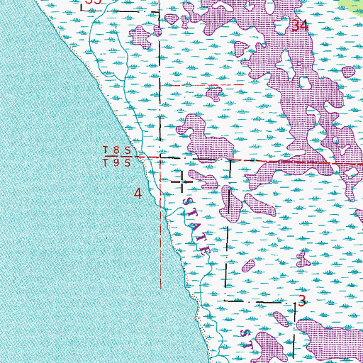 Topographic Map of Saint Tammany State Game Refuge, LA