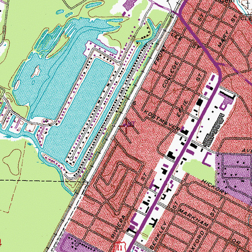 Topographic Map of Salmen, LA