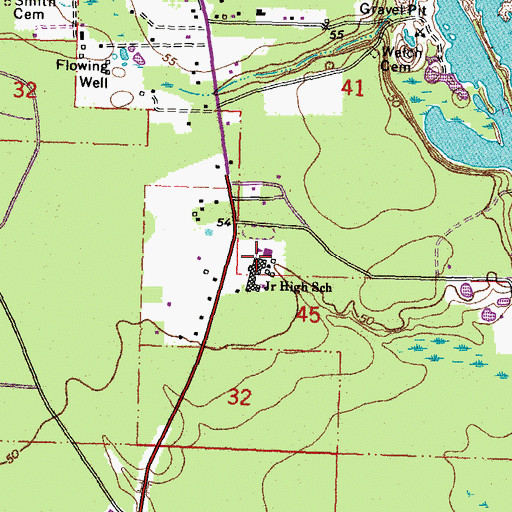 Topographic Map of Sixth Ward Elementary School, LA