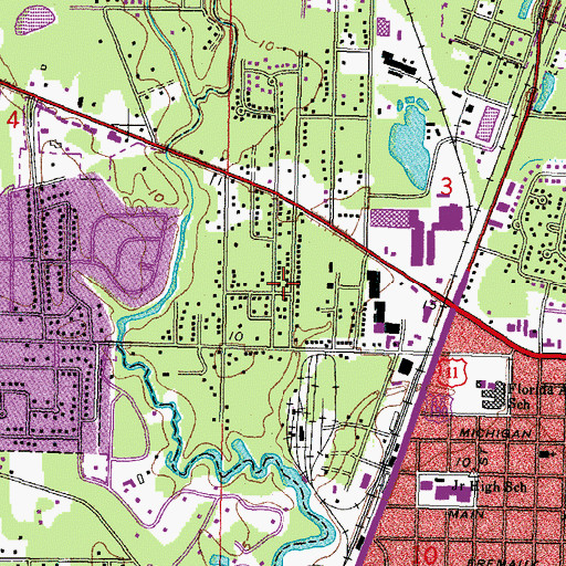 Topographic Map of Slidell Heights, LA