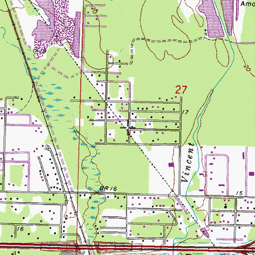 Topographic Map of Slidell Ozone Heights, LA