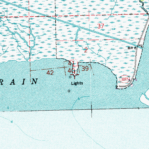 Topographic Map of Tchefuncta Lighthouse (historical), LA
