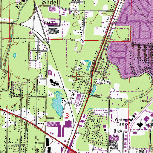 Topographic Map of Wimbledon Estates, LA