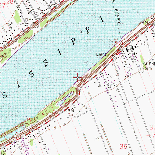 Topographic Map of Crescent Landing, LA