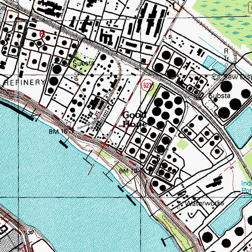 Topographic Map of Good Hope Presbyterian Church, LA