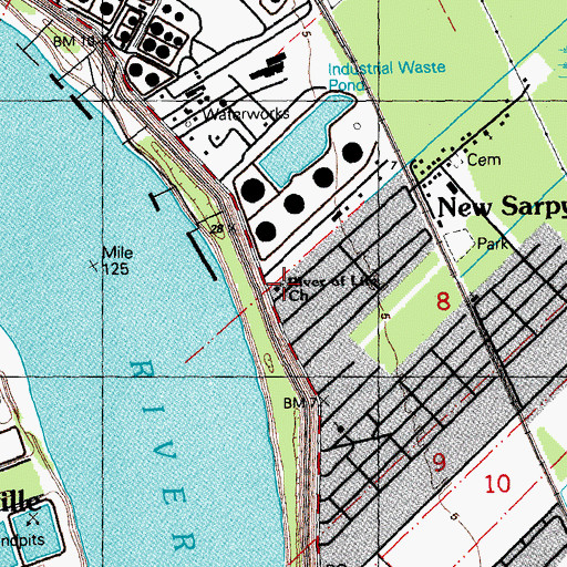 Topographic Map of River of Life Church, LA