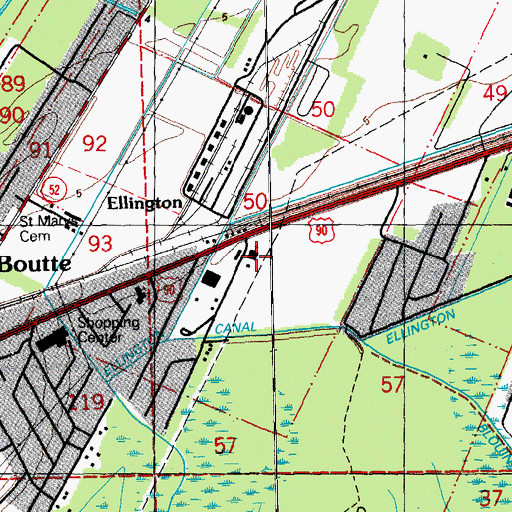 Topographic Map of West Saint Charles Baptist Church, LA