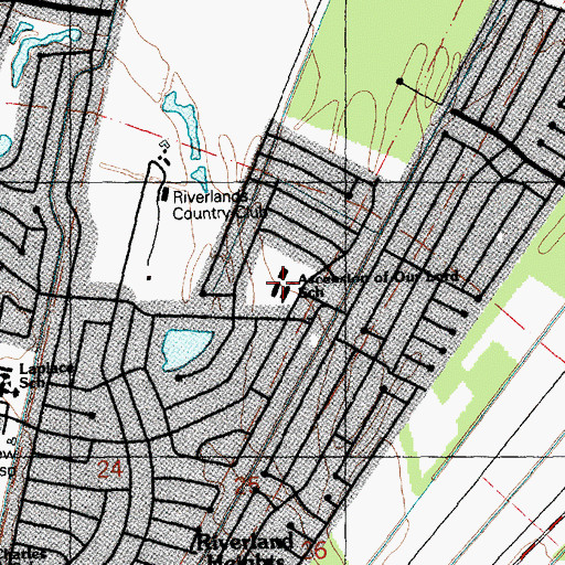 Topographic Map of Ascension of Our Lord Catholic Church, LA
