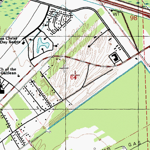 Topographic Map of Lutheran Church of the Galilean, LA