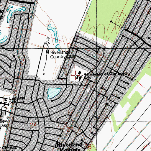 Topographic Map of Ascension of Our Lord Catholic Church, LA