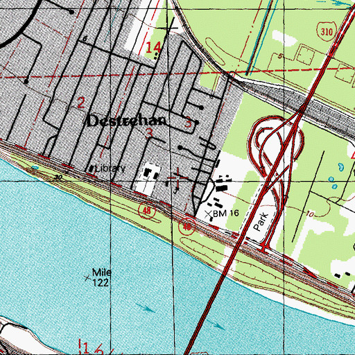 Topographic Map of Saint Charles Borromeo School, LA