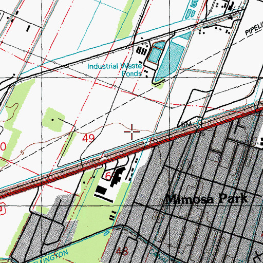 Topographic Map of Saint Charles Plaza, LA