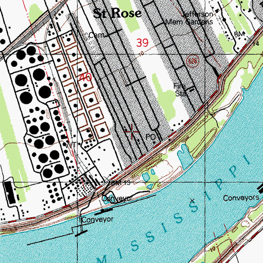 Topographic Map of Fifth African Baptist Church, LA