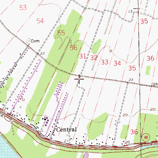 Topographic Map of Alta Vela Plantation (historical), LA