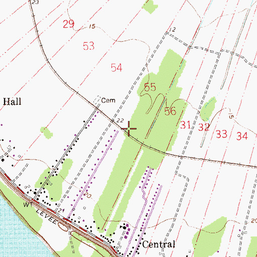 Topographic Map of Central Station (historical), LA