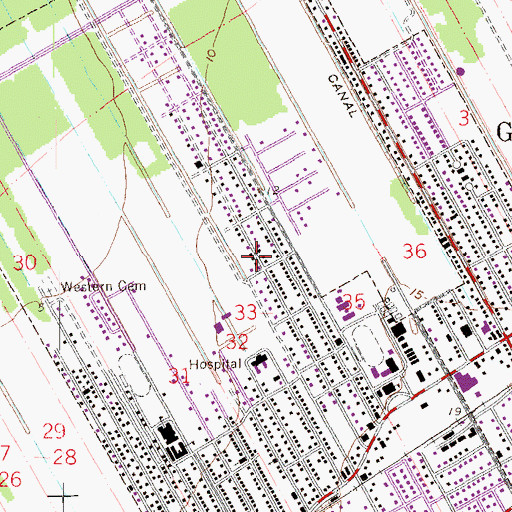 Topographic Map of Chapman Plantation (historical), LA