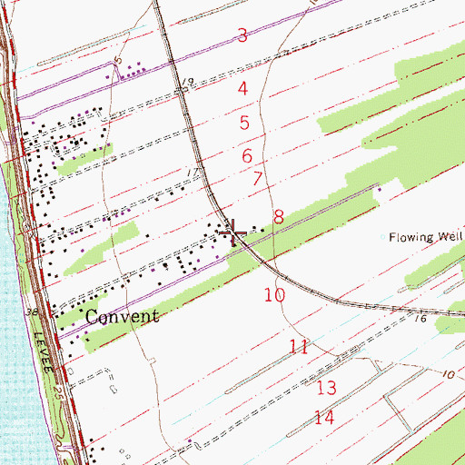 Topographic Map of Convent Station (historical), LA