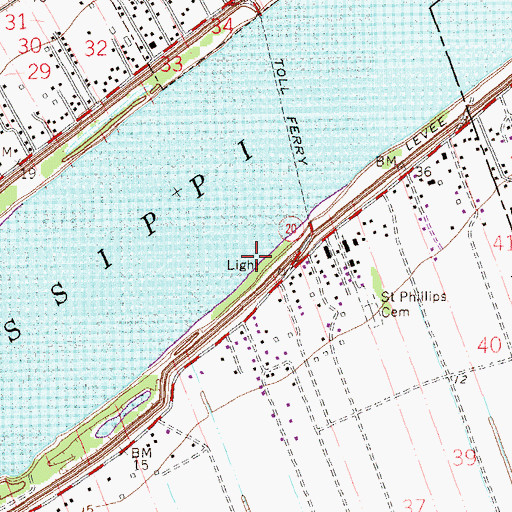 Topographic Map of Crescent Landing, LA