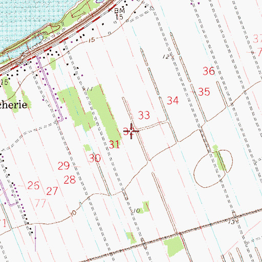 Topographic Map of Crescent Plantation (historical), LA