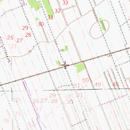 Topographic Map of Cress (historical), LA