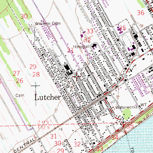 Topographic Map of Curtis Plantation (historical), LA