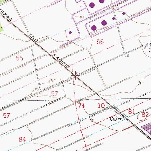 Topographic Map of Forstall (historical), LA