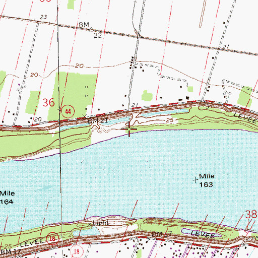 Topographic Map of Helvetial Landing, LA