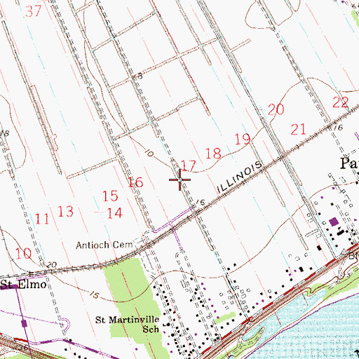 Topographic Map of Longue Plantation (historical), LA