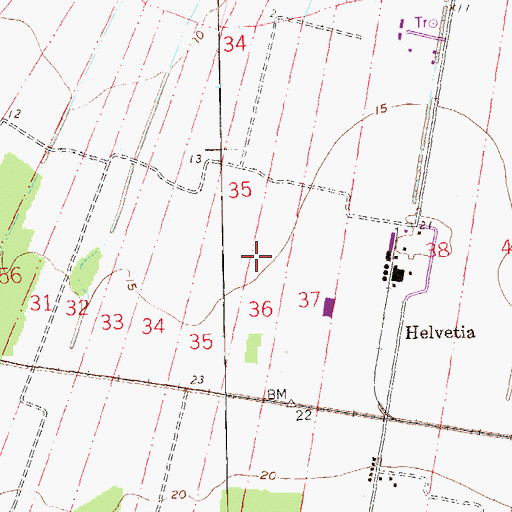 Topographic Map of Rapidan Plantation (historical), LA