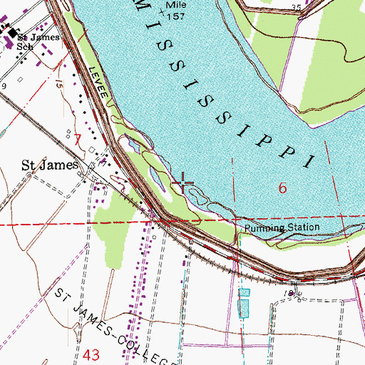 Topographic Map of Rich Bend Revetment, LA