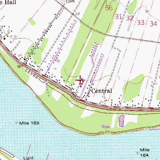 Topographic Map of Romeville Elementary School, LA