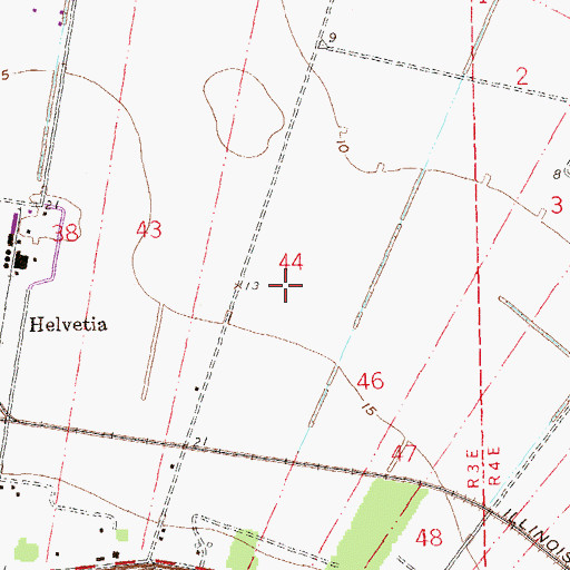 Topographic Map of Romeville Gas Field, LA