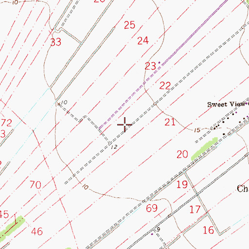 Topographic Map of Saint Trisca Plantation (historical), LA