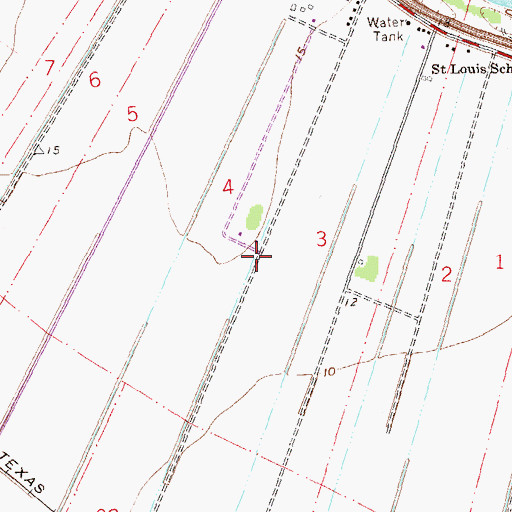 Topographic Map of Saint Victoire Plantation (historical), LA