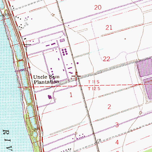 Topographic Map of Uncle Sam (historical), LA