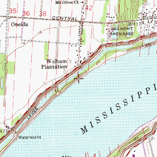 Topographic Map of Welham Landing, LA