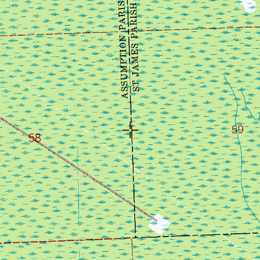 Topographic Map of West Burton Gas Field, LA