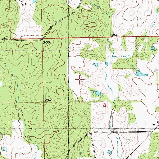 Topographic Map of Northeast Greensburg Oil Field, LA