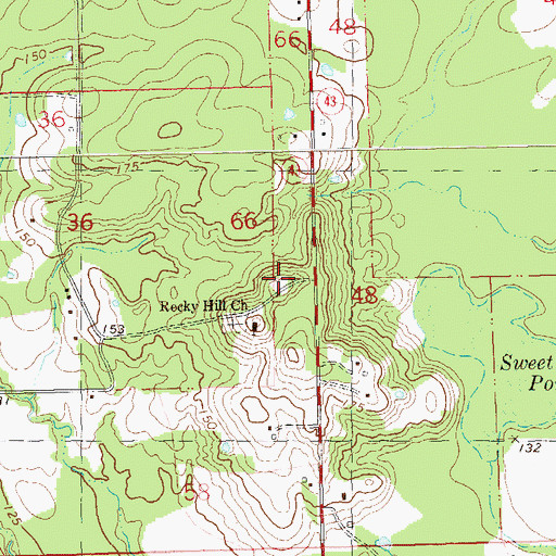 Topographic Map of Rocky Hill School (historical), LA