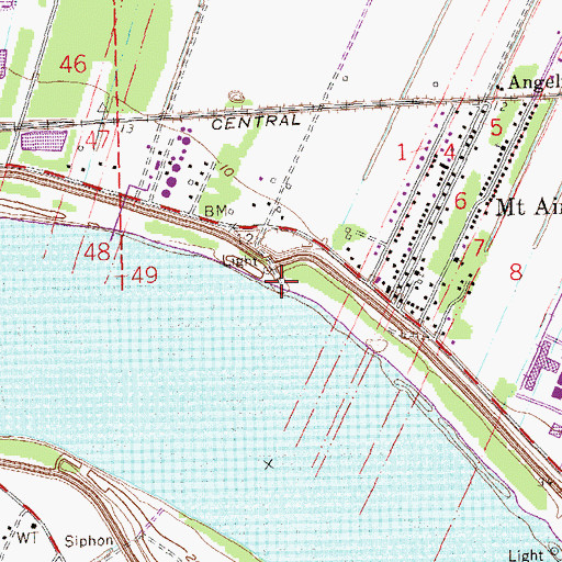 Topographic Map of Angelina Landing, LA