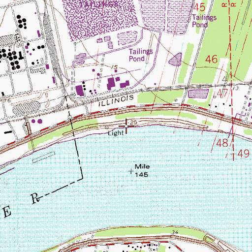 Topographic Map of Angelina Revetment, LA