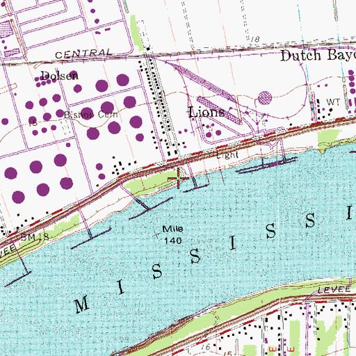 Topographic Map of Cooper Shop Landing, LA