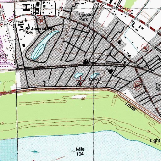 Topographic Map of Provident Church, LA