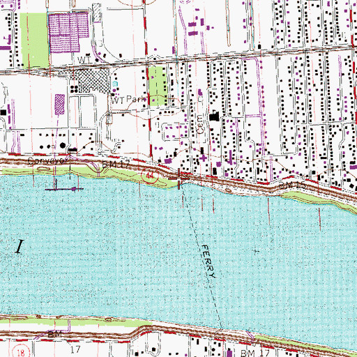 Topographic Map of Reserve Revetment, LA