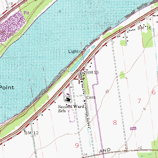 Topographic Map of Saint Martins Church, LA