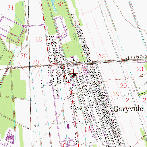 Topographic Map of Saint John Redirection Center School, LA