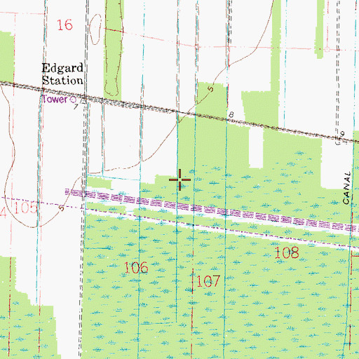 Topographic Map of West Saint John High School, LA