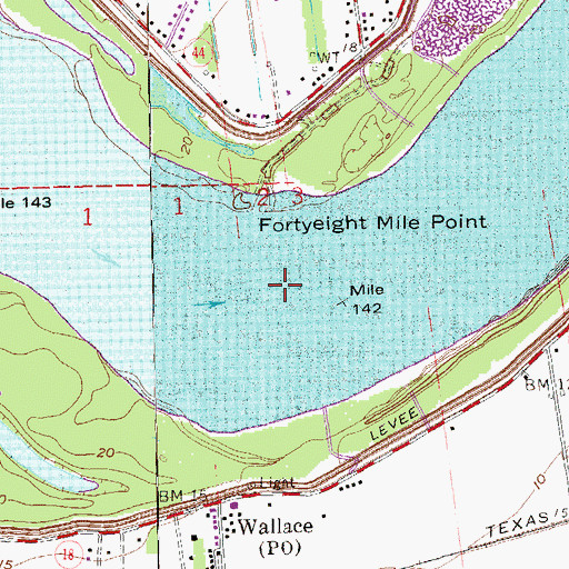 Topographic Map of Willow Bend, LA