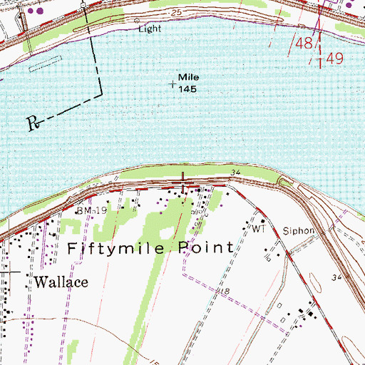 Topographic Map of Willow Grove, LA
