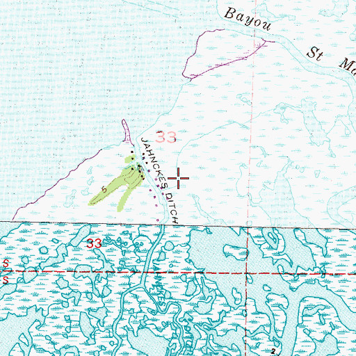 Topographic Map of Mount Saint Malo (historical), LA